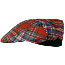 Mens Tartan Flat Cap MacFarlane Ancient Tartan Plaid Design Mens and Womens One size Elasticated Band Comfort Fit Scottish Made