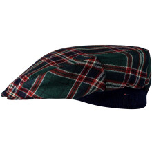 Mens Tartan Flat Cap MacFarlane Hunting Modern Tartan Plaid Design Mens and Womens One size Elasticated Band Comfort Fit Scottish Made
