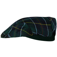 Mens Tartan Flat Cap MacInnes Modern Tartan Plaid Design Mens and Womens One size Elasticated Band Comfort Fit Scottish Made