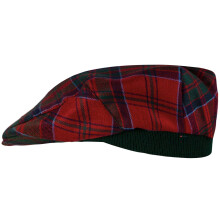 Mens Tartan Flat Cap MacDonell of Keppoch Modern Tartan Plaid Design Mens and Womens One size Elasticated Band Comfort Fit Scottish Made
