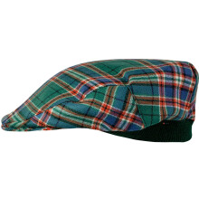 Mens Tartan Flat Cap MacFarlane Hunting Ancient Tartan Plaid Design Mens and Womens One size Elasticated Band Comfort Fit Scottish Made