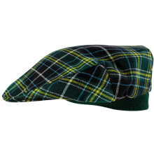Mens Tartan Flat Cap MacKellar Modern Tartan Plaid Design Mens and Womens One size Elasticated Band Comfort Fit Scottish Made