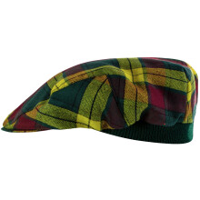 Mens Tartan Flat Cap MacMillan Old Modern Tartan Plaid Design Mens and Womens One size Elasticated Band Comfort Fit Scottish Made
