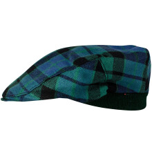 Mens Tartan Flat Cap MacKay Ancient Tartan Plaid Design Mens and Womens One size Elasticated Band Comfort Fit Scottish Made