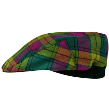 Mens Tartan Flat Cap MacMillan Old Ancient Tartan Plaid Design Mens and Womens One size Elasticated Band Comfort Fit Scottish Made