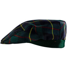 Mens Tartan Flat Cap MacLeod of Harris Modern Tartan Plaid Design Mens and Womens One size Elasticated Band Comfort Fit Scottish Made