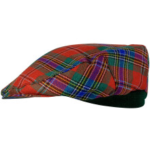 Mens Tartan Flat Cap MacLean of Duart Ancient Tartan Plaid Design Mens and Womens One size Elasticated Band Comfort Fit Scottish Made