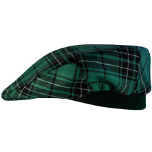 Mens Tartan Flat Cap MacLean Hunting Ancient Tartan Plaid Design Mens and Womens One size Elasticated Band Comfort Fit Scottish Made