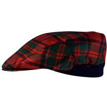 Mens Tartan Flat Cap MacKintosh Modern Tartan Plaid Design Mens and Womens One size Elasticated Band Comfort Fit Scottish Made