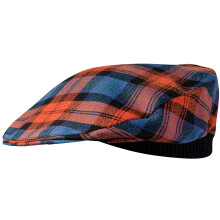 Mens Tartan Flat Cap MacLachlan Ancient Tartan Plaid Design Mens and Womens One size Elasticated Band Comfort Fit Scottish Made