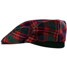 Mens Tartan Flat Cap MacIntyre Modern Tartan Plaid Design Mens and Womens One size Elasticated Band Comfort Fit Scottish Made