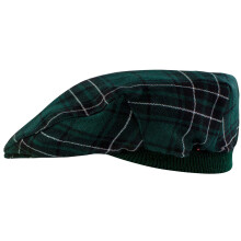 Mens Tartan Flat Cap MacLean Hunting Modern Tartan Plaid Design Mens and Womens One size Elasticated Band Comfort Fit Scottish Made