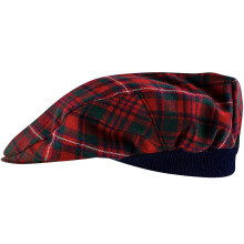 Mens Tartan Flat Cap MacKinnon Modern Tartan Plaid Design Mens and Womens One size Elasticated Band Comfort Fit Scottish Made