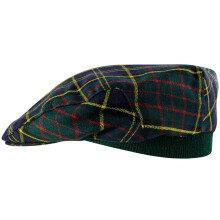 Mens Tartan Flat Cap MacMillan Hunting Modern Tartan Plaid Design Mens and Womens One size Elasticated Band Comfort Fit Scottish Made