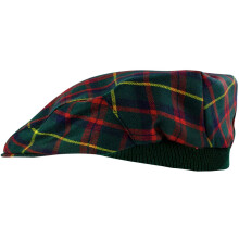 Mens Tartan Flat Cap MacKintosh Hunting Modern Tartan Plaid Design Mens and Womens One size Elasticated Band Comfort Fit Scottish Made