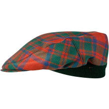 Mens Tartan Flat Cap MacKintosh Ancient Tartan Plaid Design Mens and Womens One size Elasticated Band Comfort Fit Scottish Made