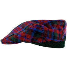 Mens Tartan Flat Cap MacNaughton Modern Tartan Plaid Design Mens and Womens One size Elasticated Band Comfort Fit Scottish Made