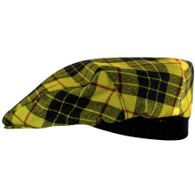 Mens Tartan Flat Cap MacLeod of Lewis Modern Tartan Plaid Design Mens and Womens One size Elasticated Band Comfort Fit Scottish Made