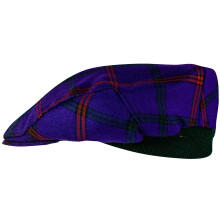 Mens Tartan Flat Cap Montgomerie Modern Tartan Plaid Design Mens and Womens One size Elasticated Band Comfort Fit Scottish Made