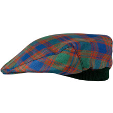 Mens Tartan Flat Cap MacIntyre Ancient Tartan Plaid Design Mens and Womens One size Elasticated Band Comfort Fit Scottish Made