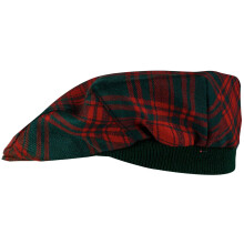 Mens Tartan Flat Cap Menzies Green Modern Tartan Plaid Design Mens and Womens One size Elasticated Band Comfort Fit Scottish Made