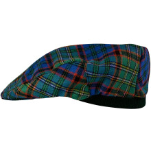 Mens Tartan Flat Cap Nicholson Hunting Ancient Tartan Plaid Design Mens and Womens One size Elasticated Band Comfort Fit Scottish Made
