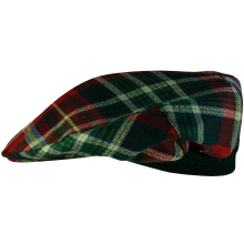 Mens Tartan Flat Cap New Brunswick Canadian Tartan Plaid Design Mens and Womens One size Elasticated Band Comfort Fit Scottish Made