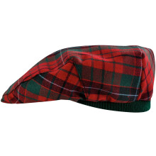 Mens Tartan Flat Cap Nicholson Modern Tartan Plaid Design Mens and Womens One size Elasticated Band Comfort Fit Scottish Made