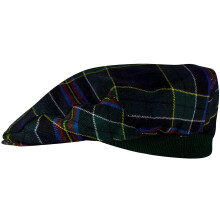 Mens Tartan Flat Cap Allison Modern Tartan Plaid Design Mens and Womens One size Elasticated Band Comfort Fit Scottish Made