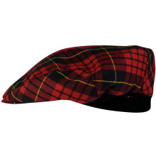 Mens Tartan Flat Cap MacQueen Modern Tartan Plaid Design Mens and Womens One size Elasticated Band Comfort Fit Scottish Made