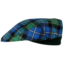 Mens Tartan Flat Cap MacRae Hunting Ancient Tartan Plaid Design Mens and Womens One size Elasticated Band Comfort Fit Scottish Made