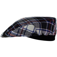 Mens Tartan Flat Cap MacRae Dress Modern Tartan Plaid Design Mens and Womens One size Elasticated Band Comfort Fit Scottish Made