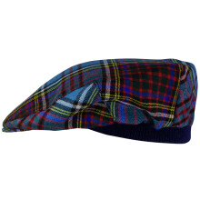 Mens Tartan Flat Cap Anderson Modern Tartan Plaid Design Mens and Womens One size Elasticated Band Comfort Fit Scottish Made