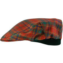 Mens Tartan Flat Cap Munro Ancient Tartan Plaid Design Mens and Womens One size Elasticated Band Comfort Fit Scottish Made