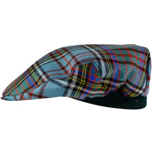 Mens Tartan Flat Cap Anderson Ancient Tartan Plaid Design Mens and Womens One size Elasticated Band Comfort Fit Scottish Made