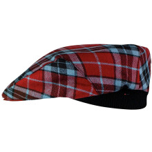 Mens Tartan Flat Cap MacTavish Modern Tartan Plaid Design Mens and Womens One size Elasticated Band Comfort Fit Scottish Made