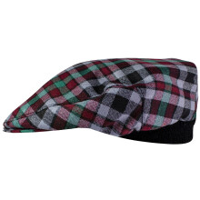 Mens Tartan Flat Cap Borthwick Ancient Tartan Plaid Design Mens and Womens One size Elasticated Band Comfort Fit Scottish Made