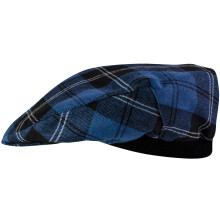Mens Tartan Flat Cap Ramsay Blue Ancient Tartan Plaid Design Mens and Womens One size Elasticated Band Comfort Fit Scottish Made