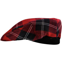 Mens Tartan Flat Cap Ramsay Modern Tartan Plaid Design Mens and Womens One size Elasticated Band Comfort Fit Scottish Made