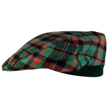 Mens Tartan Flat Cap Buchan Ancient Tartan Plaid Design Mens and Womens One size Elasticated Band Comfort Fit Scottish Made