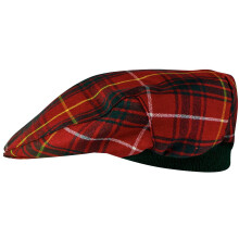 Mens Tartan Flat Cap Bruce Modern Tartan Plaid Design Mens and Womens One size Elasticated Band Comfort Fit Scottish Made