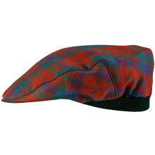 Mens Tartan Flat Cap Robertson Ancient Tartan Plaid Design Mens and Womens One size Elasticated Band Comfort Fit Scottish Made