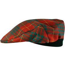 Mens Tartan Flat Cap Cameron Ancient Tartan Plaid Design Mens and Womens One size Elasticated Band Comfort Fit Scottish Made