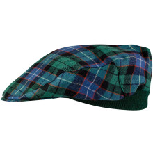 Mens Tartan Flat Cap Russell Ancient Tartan Plaid Design Mens and Womens One size Elasticated Band Comfort Fit Scottish Made