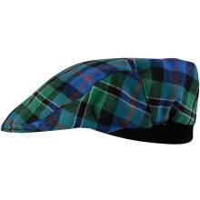 Mens Tartan Flat Cap Rose Hunting Ancient Tartan Plaid Design Mens and Womens One size Elasticated Band Comfort Fit Scottish Made