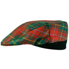 Mens Tartan Flat Cap Burnett Ancient Tartan Plaid Design Mens and Womens One size Elasticated Band Comfort Fit Scottish Made