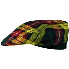 Mens Tartan Flat Cap Buchanan Modern Tartan Plaid Design Mens and Womens One size Elasticated Band Comfort Fit Scottish Made