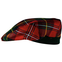 Mens Tartan Flat Cap Boyd Modern Tartan Plaid Design Mens and Womens One size Elasticated Band Comfort Fit Scottish Made