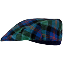 Mens Tartan Flat Cap MacTaggart Ancient Tartan Plaid Design Mens and Womens One size Elasticated Band Comfort Fit Scottish Made