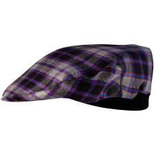 Mens Tartan Flat Cap MacPherson Hunting Modern Tartan Plaid Design Mens and Womens One size Elasticated Band Comfort Fit Scottish Made